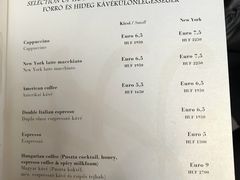 菜单-纽约咖啡馆