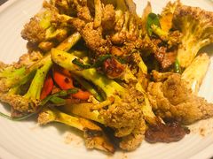 干锅有机花菜-老头儿油爆虾(星光一期店)