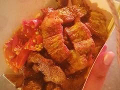 垦丁山猪肉-小山猪传统美食石板烤肉