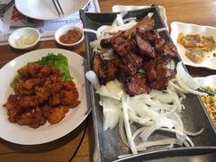 烤猪王排骨+烤鸡腿肉-紫霞门韩国料理烤肉(深南东路店)
