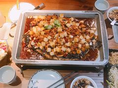 宫保鸡丁烤鱼（清江鱼/斤）-锦尚阁烤鱼(望京新荟城店)