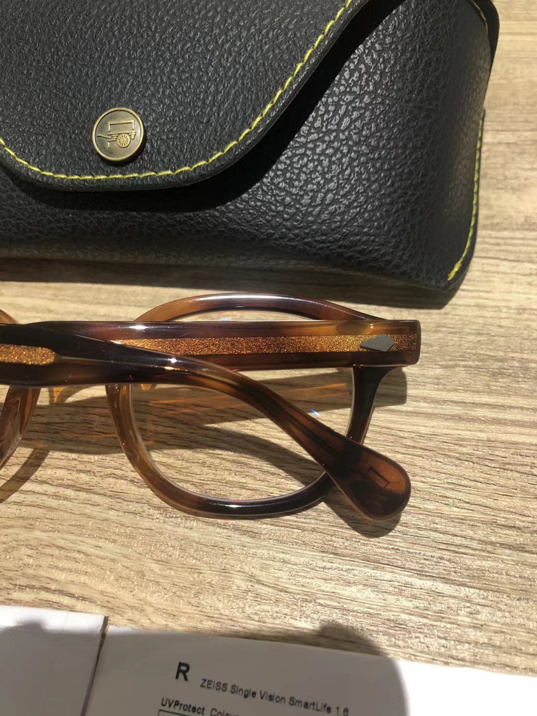 板材类眼镜moscot玛士高,烟叶色模特款