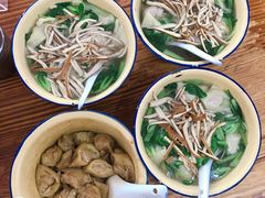 小青菜百叶丝汤馄饨-山北老老头馄饨