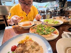 香煎鸡排配特制蘑菇酱-斯比特花园西餐厅(东方商厦店)