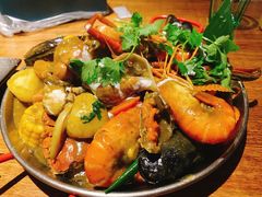 手抓海鲜黄咖喱味-仓库南洋海鲜小排档(柳河路店)