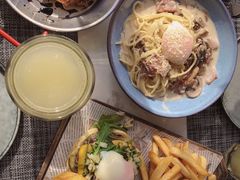 奶油汁培根溏心蛋意面-Future&Kitchen