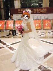 客片-高领蕾丝修身款迎宾-南京宝娜嫁衣婚纱礼服馆(中央路店)