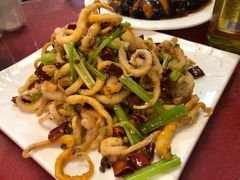干煸鱿鱼须-大眼锅贴水饺(河东店)