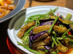 茄子长豆角-六月雪干锅(涪城万达广场店)