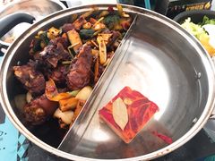 经典香辣蹄花锅-蓉客成都火锅·招牌麻辣牛杂·特色香辣蹄花(凌水店)