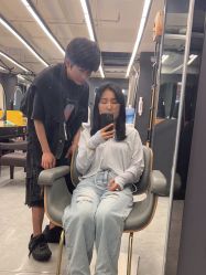 点击看大图 -藤野造型烫发染发