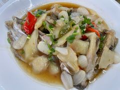酸姜荞头蒸鱼头-海鲜街菜馆(海珠南路店)