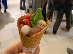 抹茶冰淇淋蛋筒-辻利茶铺(銀座店)