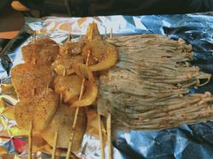 烤土豆片-路边摊小炉子烧烤