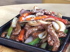 铁板黑椒牛柳-去茶去·休闲中餐(江滨店)
