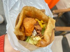 -小红车炸蛋葱油饼