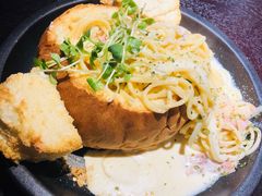 面包奶油意面-机器人火炉披萨