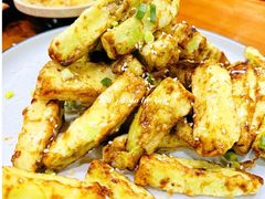 拉丝香醋茄子-五谷粮煎饼卷大葱(景星店)