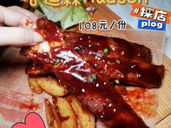 招牌德克萨斯BBQ猪肋排-哈迪森Hudson(环球金融中心店)