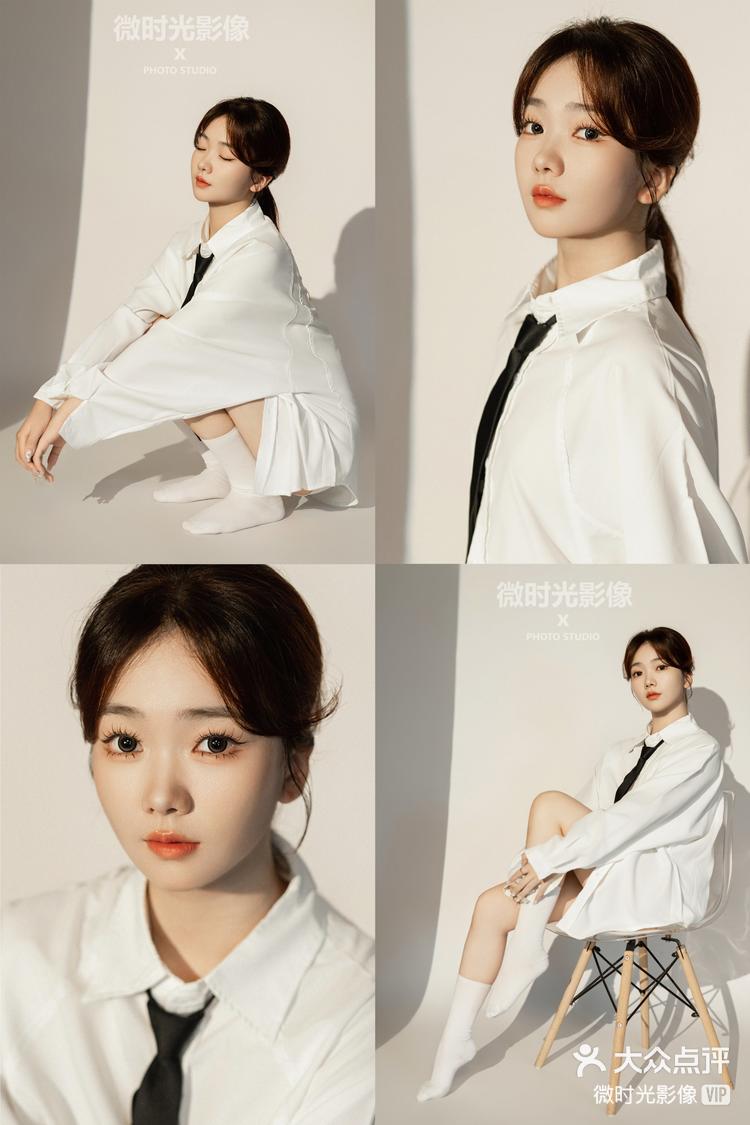 韩式少女写真白衬衫慵懒纯欲感