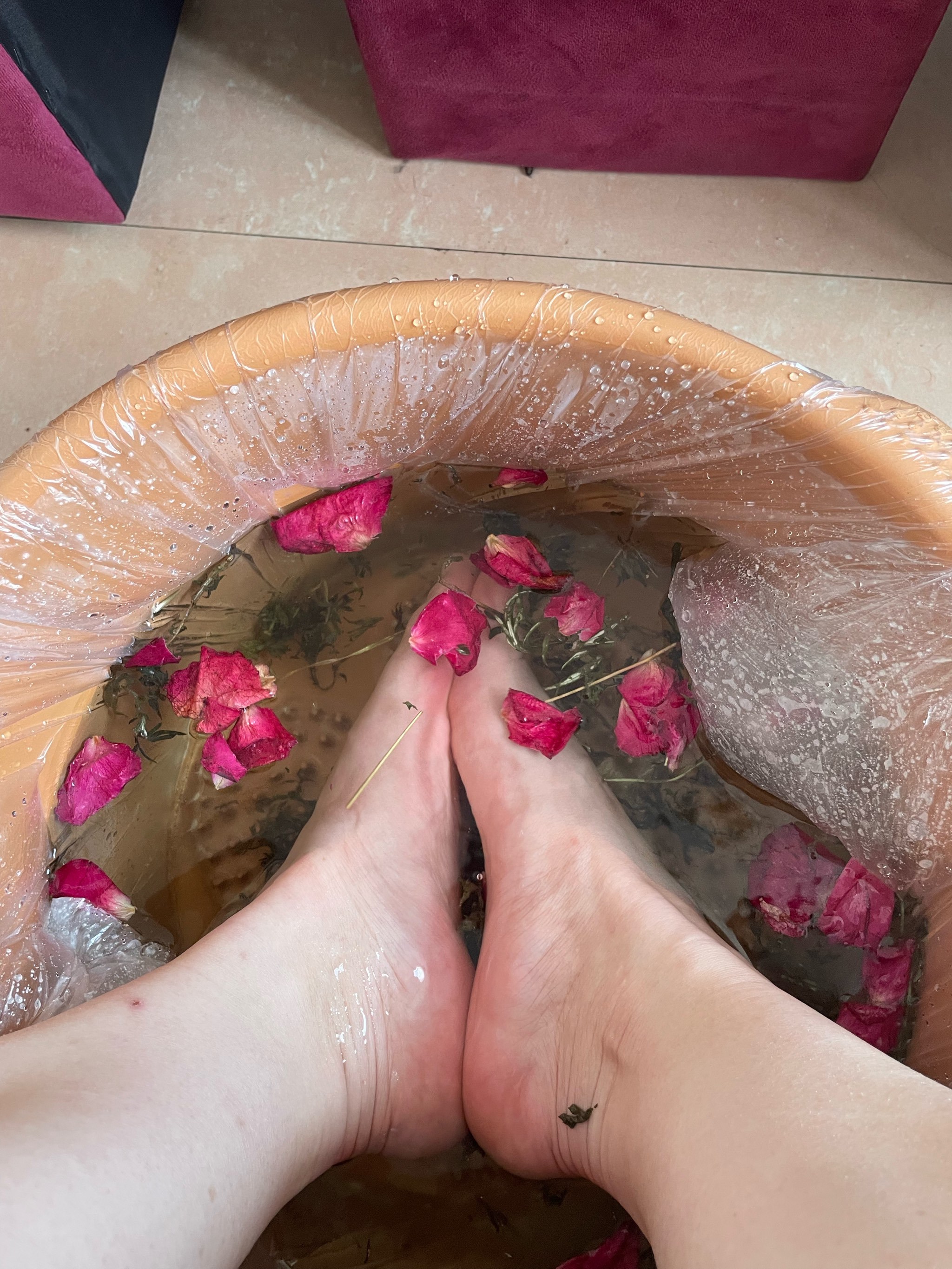 大理古城泡脚放松时光