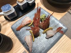 加拿大大甜虾刺身-芯元·碳烤熟成牛肉(经开店)
