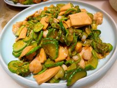 黄瓜钱炒扇贝丁-日丰园海肠水饺·老字号大连海鲜(和平广场店)