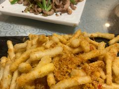 蛋黄肉松白玉菇-大眼锅贴水饺(河东店)