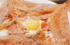 Egg Mushroom Bacon Buckwheat Crepe