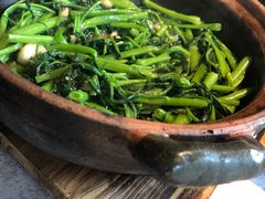 虾酱啫通菜-五稻厨房粤西菜(新闻店)