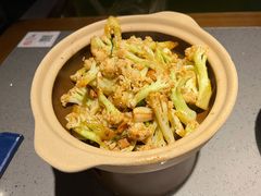 干锅有机花菜-老头儿油爆虾(星光一期店)