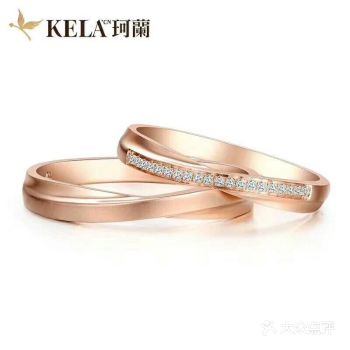 玫瑰金对戒真的超级无敌好看鸭