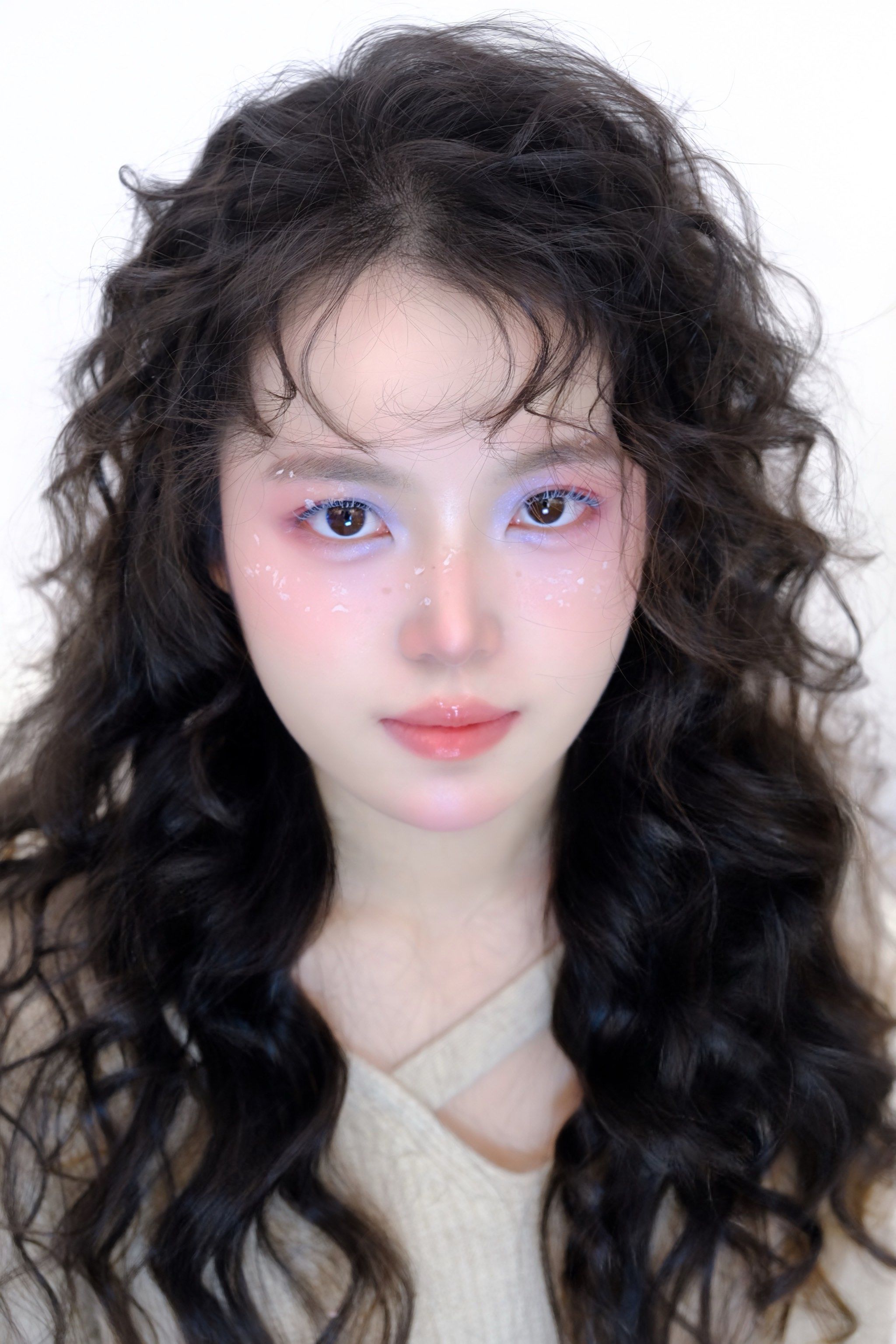 彩色系圣诞节妆容