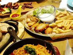 烤鸡薯类拼盘-如意部落·海鲜烧烤创意菜(金梦海湾店)