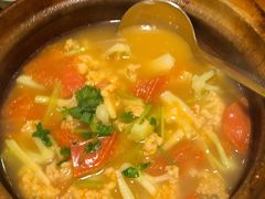 干贝虾米煮番茄花菜-金穗园·砂锅粥.醉鸡煲火锅(长寿路店)
