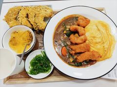 炸鱼排咖喱蛋包饭-池奈·日式咖喱蛋包饭(赛高店)