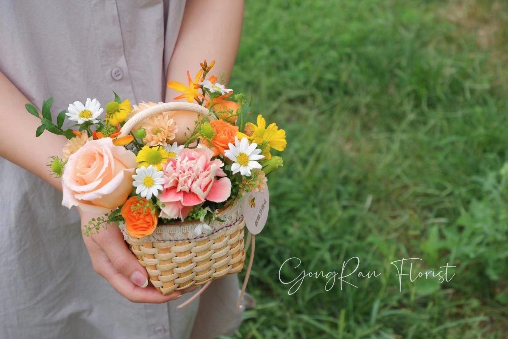 萌萌的教师节小花篮