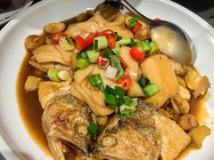 年糕焖黄鱼-朴墅(西湖青芝坞店·杭帮菜·家宴.14年的店)
