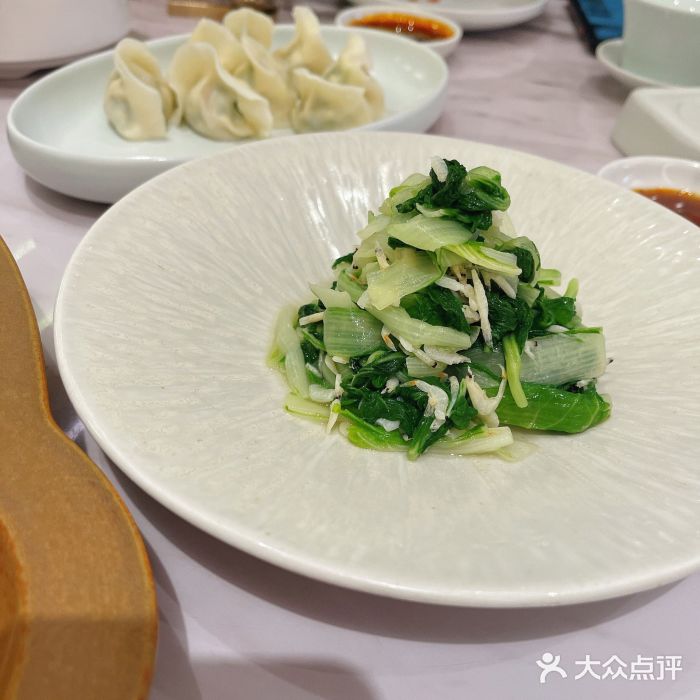 喜鼎海胆水饺(平安金融中心店)有机小白菜蒸虾皮图片
