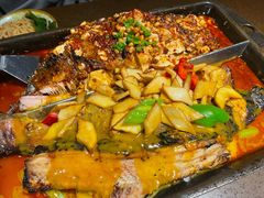 鸡汁杏鲍菇味烤鲶鱼-江边城外烤全鱼(魏公村店)