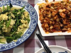 菠菜炒鸡蛋-天津外国语大学（马场道校区）食堂