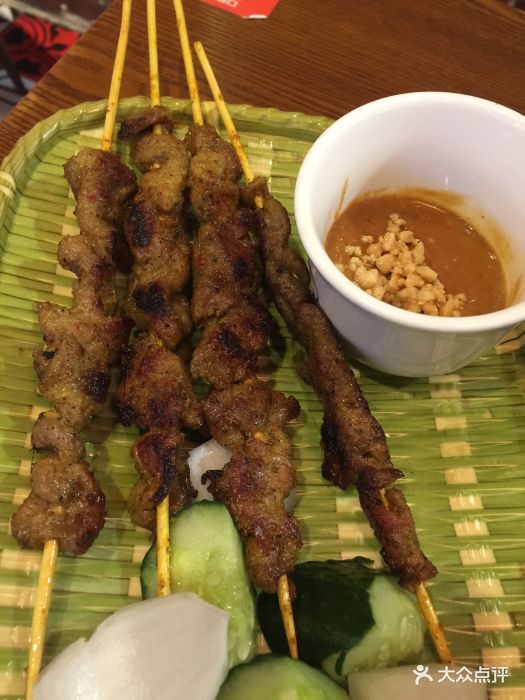 芽笼芽笼新加坡餐厅(天山店)招牌沙爹串图片 - 第4张