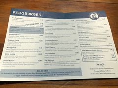 菜单-Fergburger(皇后镇店)