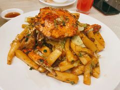 白蟹炒年糕-好兄弟郭巨海鲜(天一阁店)