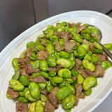 蚕豆炒肉 春天里的下饭菜 真的太鲜了！