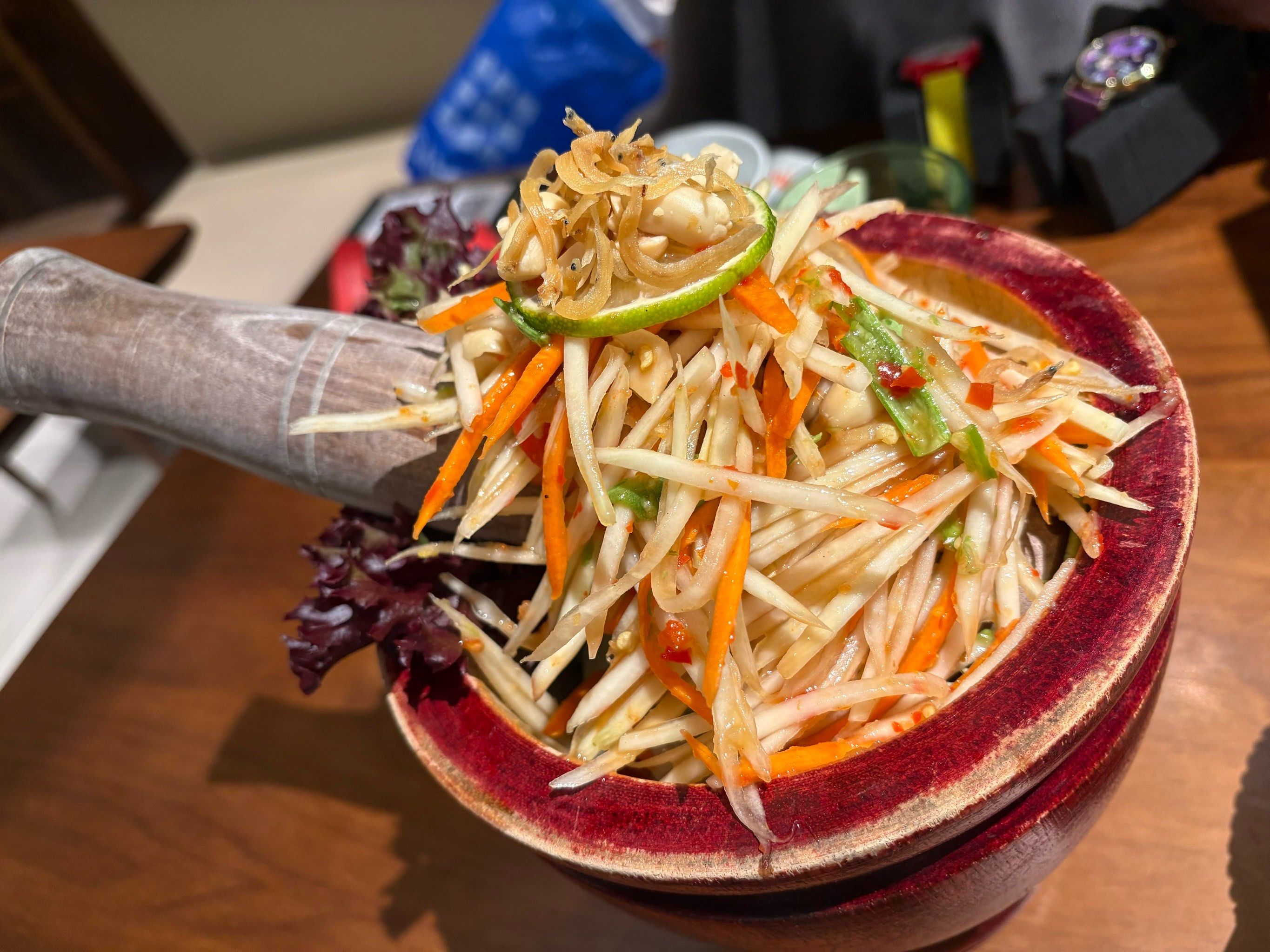 味道超赞的呀～超爱木瓜丝,很清爽,推荐