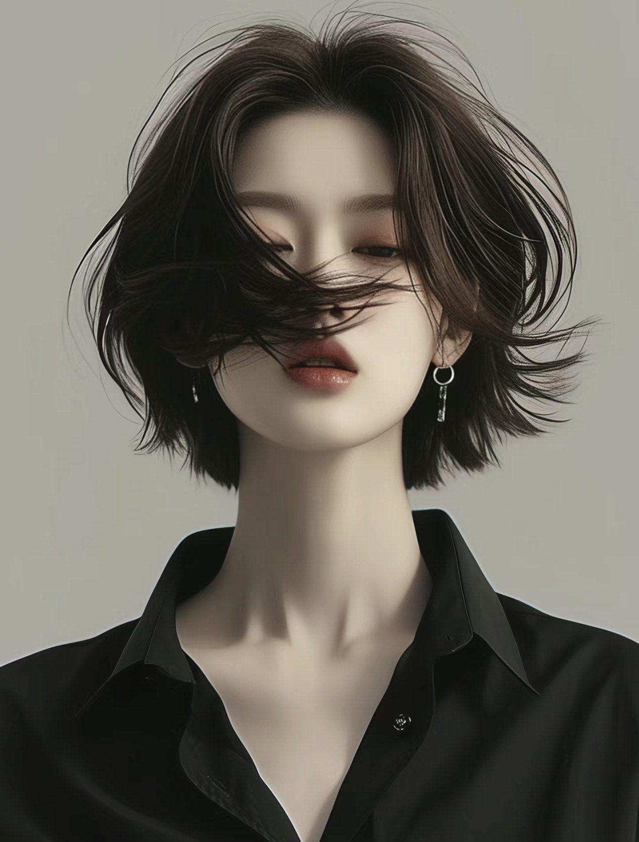 现代短发型get~拍照片能出片的造型