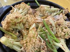 虾酱炒菜花-台山美食一绝阿四台山黄鳝饭(阿四创作店)