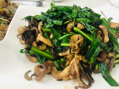 八爪鱼炒韭菜-北戴河庆山饭店·海鲜砂锅粥(北戴河黑石路店)
