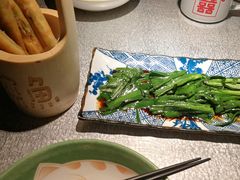 烤韭菜-探鱼·鲜青椒爽麻烤鱼(领展购物广场店)